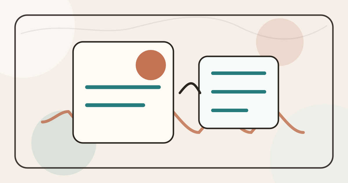 Lound editorial illustration of a dated thought card beside a voice waveform and calendar reminder for later review.