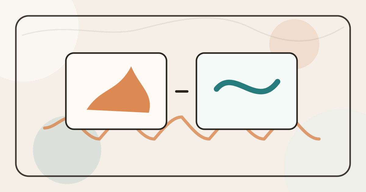 Lound editorial illustration of a warm urgent waveform cooling into a calm archive card for a hot-state voice receipt.